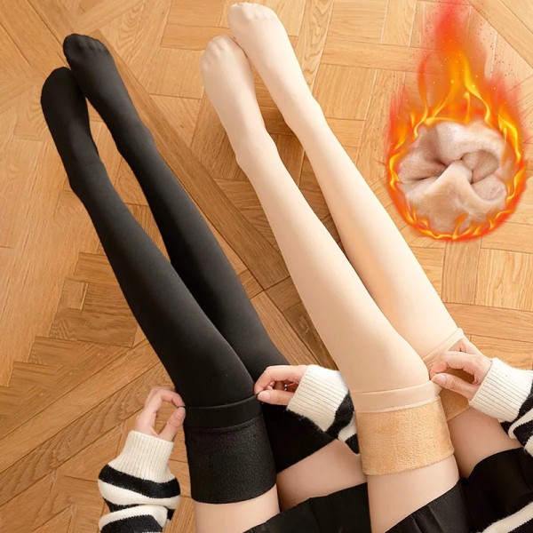 40/60cm Winter Velvet Stockings Women Lolita Warm Thicken Plush Long Socks Soft Thigh High Over Knee Socks Compression Legings