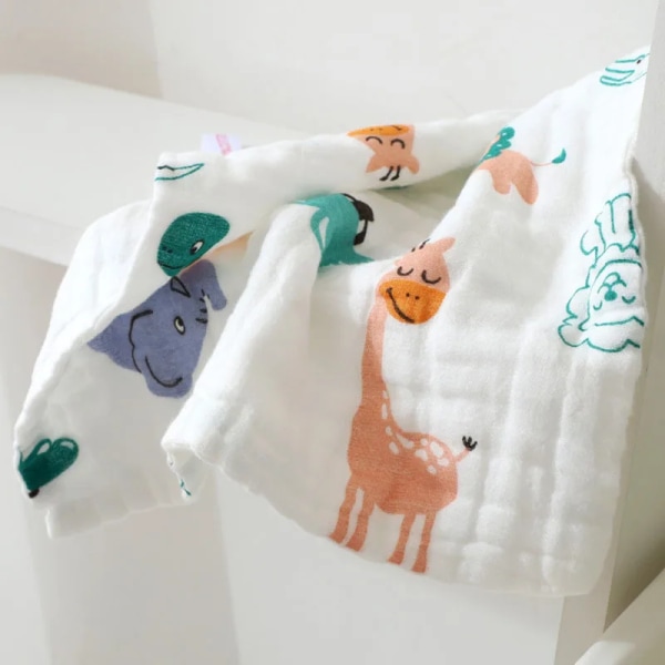 Baby Handkerchief Square Rainbow Towel Bath Towels Face Washcloth Muslin Cotton Hand Wipe Gauze for New born Bathing Feeding