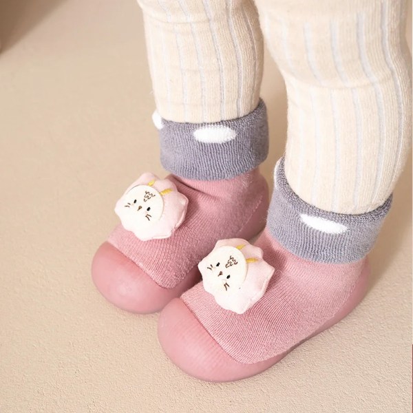 New Toddler Shoes Baby Soft Bottom Indoor Children's Floor Socks Shoes and Socks Thickened and Warm Winter Models