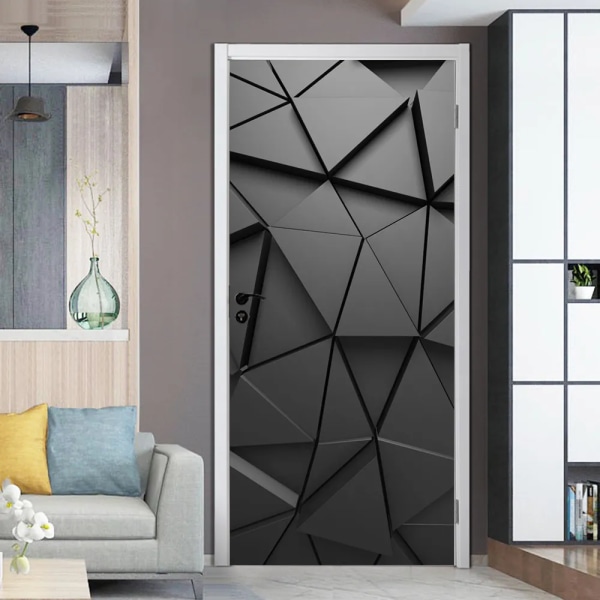 3D effect simulation door paste refrigerator paste wall paste bedroom living room decoration door sticker door wallpaper