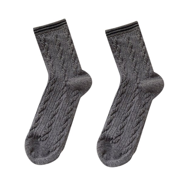 Women Autumn And Winter Three Jacquard Socks Middle Tube Twist Ps5 in Stock