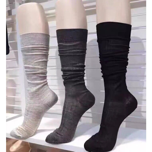 5 Pairs of women's winter calf socks solid color odor-proof stockings
