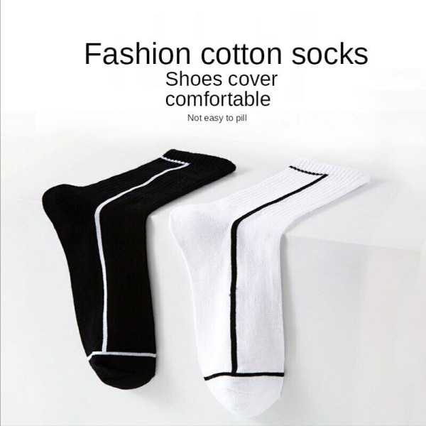 Men's Crew Socks Set Fashion for Sport Work New Korean Style Size 5-9