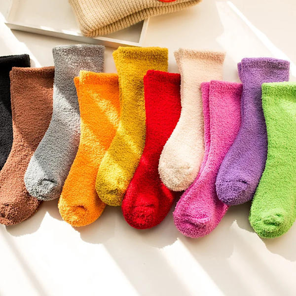 Winter Sock for Baby Boy Girl Solid Color Warm Thicken Coral Fleece Kid Sock 1-10 Year Children Clothes Accessories Baby Stuff