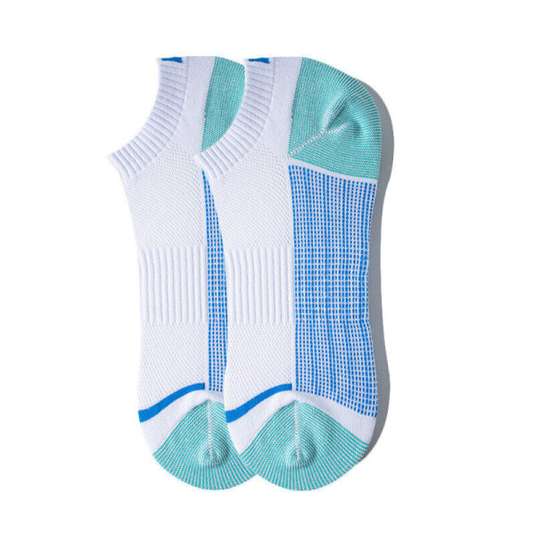 5 Pairs Men's Cotton Thin Sports Color Contrast Moisture Wicking Socks