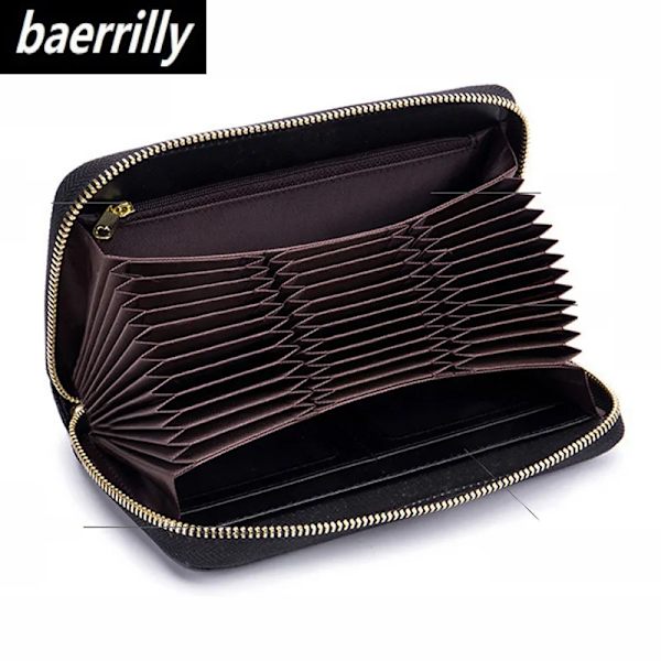 RFID Wallet for Women  Genuine Leather Female Travel Purse Zipper  Women's Wallet 36 Card Holder  ާڧߧ   ܧ  ֧ݧ֧   ا֧