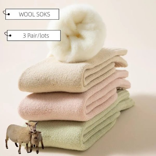 Winter Thick Warm Women  s Wool Socks In Harajuku Retro Style With Long Cashmere Socks To Prevent Cold Fashionable Snow Socks