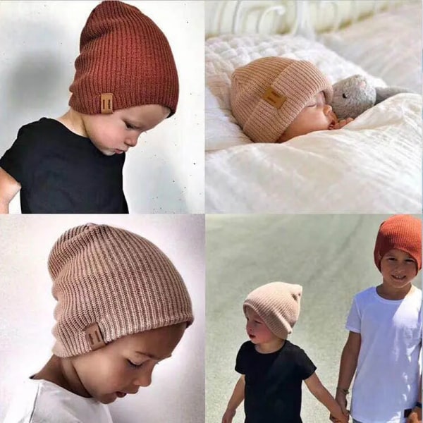 Baby Hat Kids Newborn Knitted Cap Crochet Solid Children Beanies Boys Girls Hats Headwear Toddler Kids Caps Accessories Clothes