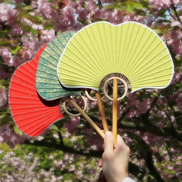 Ginkgo Biloba Leaf Fan Ancient Style Calligraphy Group Fan Photo Batik Rice Paper Half-cooked Props Double-sided Palace Fans New