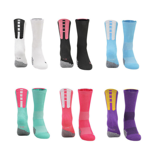 Mens Basketball Socks Sports Breathable Sweat Absorbing Socks 3 Pairs