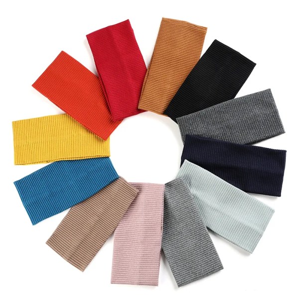 New Modal Headbands For Women Solid Color Elastic Knitted Hair Band Running Cycling Head Band Girls Headwear Hair Accessories