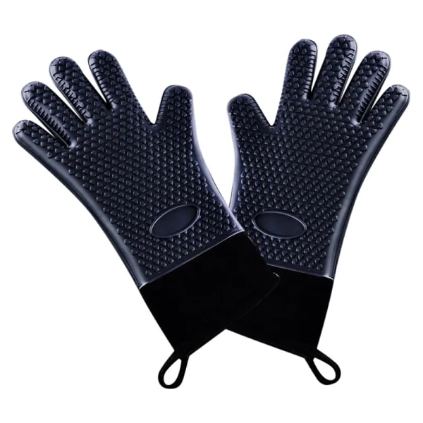 1Pc Double Layer BBQ Oven Gloves Silicone for Cooking Grilling Waterproof Mitts  Kitchen Utensils Silicone Pot Holder