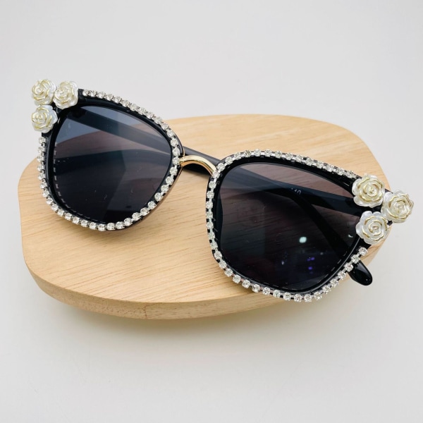 Women Sunglasses UV400 Bling Colorful Rhinestone Square Personalized For Party T