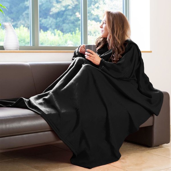 Adult Hooded Snuggle Blanket Oversized Wearable Hoodie Super Soft Warm Throw