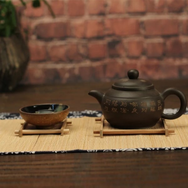 Bamboo Cup Pad Multi-design Insulated Coaster Teacup Mat for Tea Table Decoration Japan Teaism Decorative