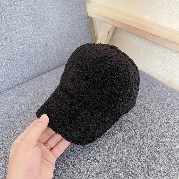 New Winter Women Baseball Cap Artificial Lamb Wool Hats Version Tide Warm Cap Plush Baseball Caps Autumn Baseball Cap