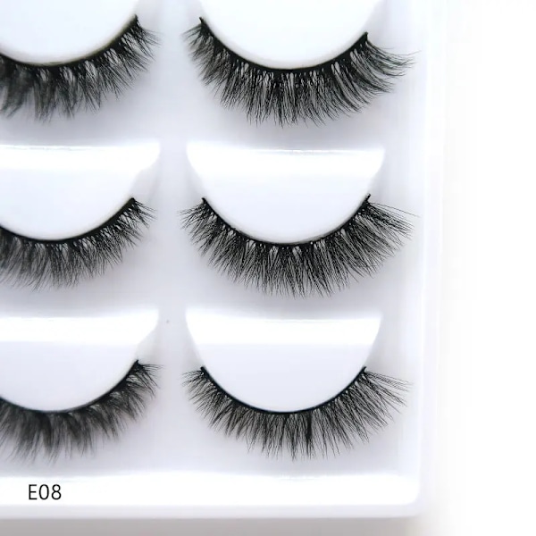5 pairs makeup eyelashes soft fluffy lashes false eyelashes dramatic 3d mink lashes lash extension make up cilio faux cils E-08