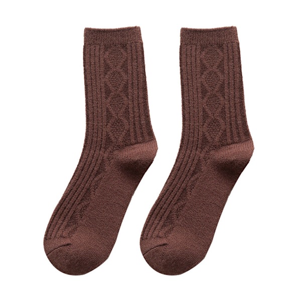 Autumn Winter Wool Socks Knitting Socks Solid color Double Needles Knitting