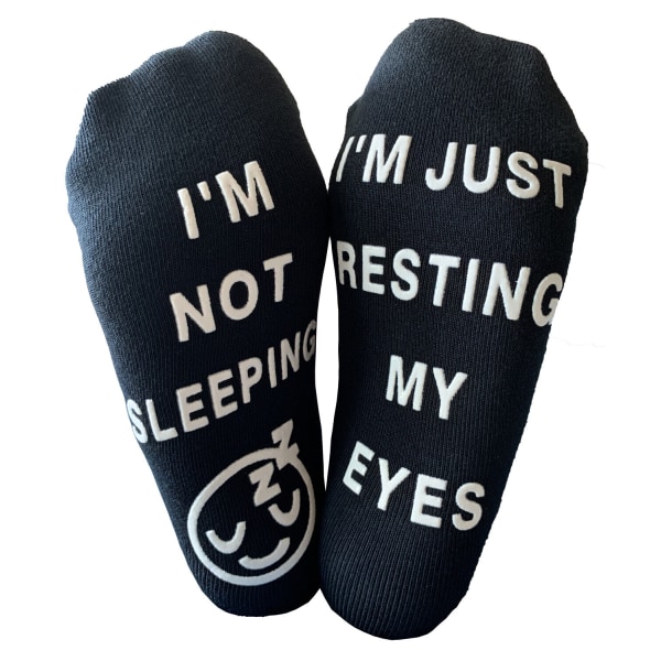 I'm Not Sleeping I'm Just Resting My Eyes Socks Funny Novelty Socks Family Gift