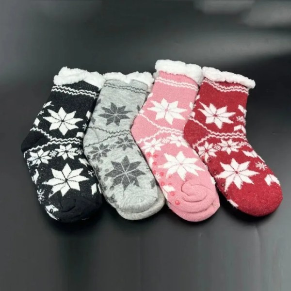 Winter Warm Sock Women Christmas Thermal sleeping Home Indoor Floor Soft Female Non Slip Grip Comfy Fluffy Fuzzy Slipper Sock