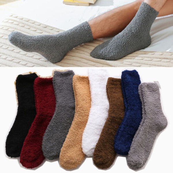 Cosy Bed Socks Mens Fluffy Home Sock Thick Indoor Winter Warm Soft Women Casual