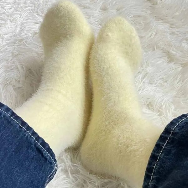 3/1pairs Hairy Mink Fleece Pile Socks Women Girls Super Soft Thicken Coral Plush Long Sock Winter Warm Sleeping Floor Kawaii Sox