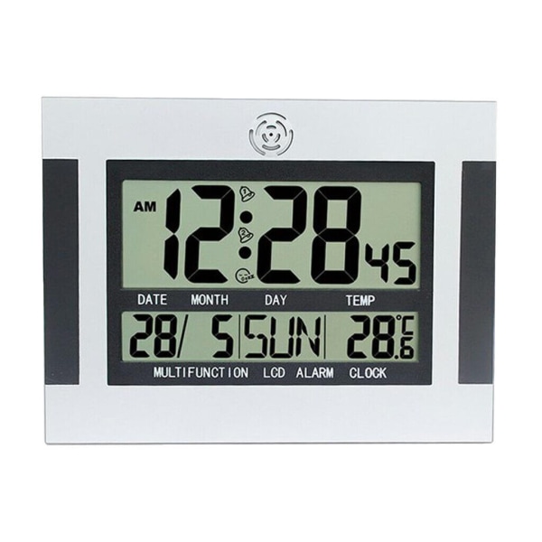 Wall Clock Digital Clock Date Timer Retro Large Square Temperature LCD Display