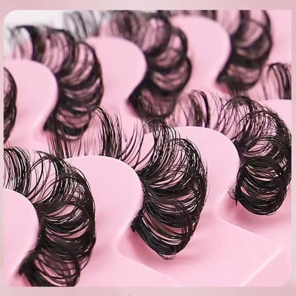 Lashes DD Curl 10-26mm Russian Lashes 3D Mink Eyelashes Reusable Fluffy Russian Strip Lashes eyelashes extensions New Hot