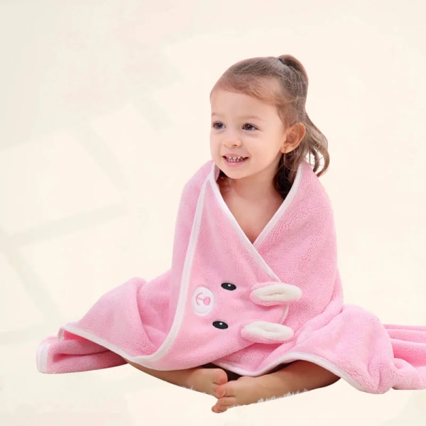 Baby Bath Towel Girl Boy Soft Cartoon Baby Towels Newborn with Hood Coral Fleece Infant  Blanket Baby Bathrobe Quilt Washcloth
