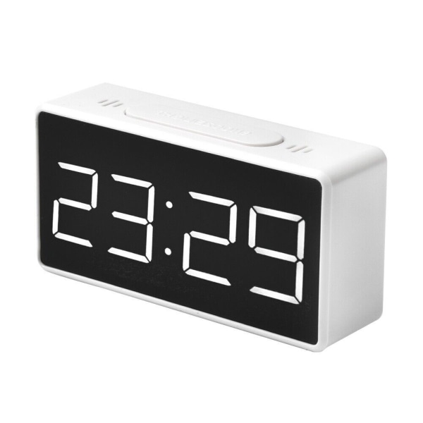 Creative Mirror LED USB Digital Alarm Clock Night Light Temperature Display New