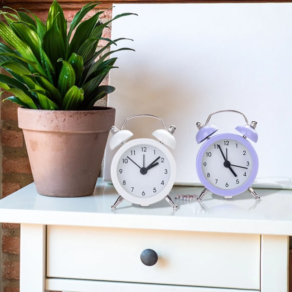 Twin Bell Alarm Clock, Loud Alarm Great For Heavy Sleepers  Stylish  , Battery Operated For Bedroom And Home Decoration