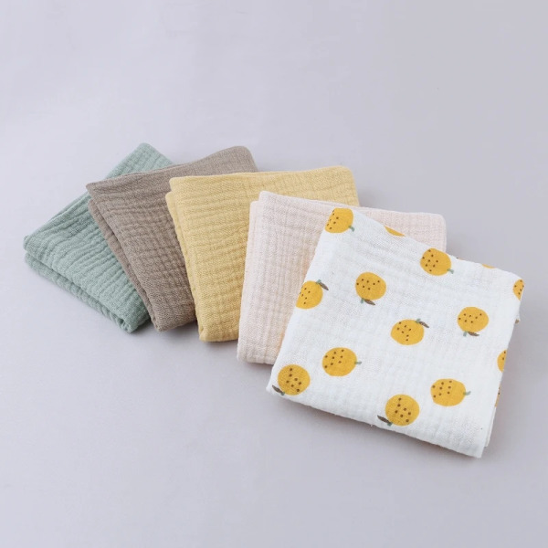 Baby Infant Towel 23x23cm Muslin Towel Handkerchiefs Two Layers Wipe Towel 2 Layer Gauze Washcloths