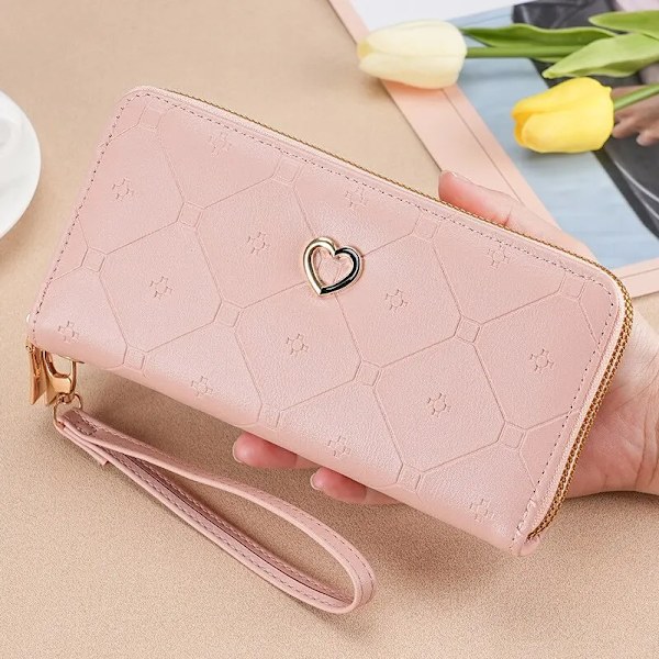 2023 New Wallet Women's Long Double Layer Zipper Wallet Japanese and Korean Fashion High Capacity Handbag