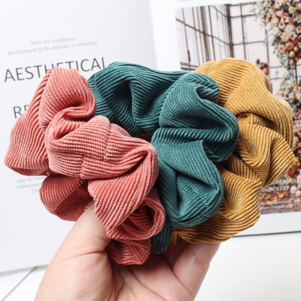Scrunchie Female Solid Fabric Elastic Hair Band Fashion Ponytail Rope Headwear