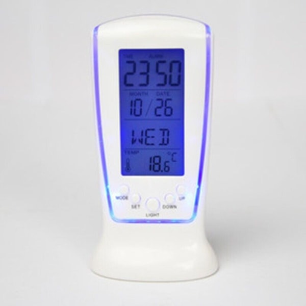 Reverse timer Alarm Clock Accessories Bedroom Digital Mini Blue Screen