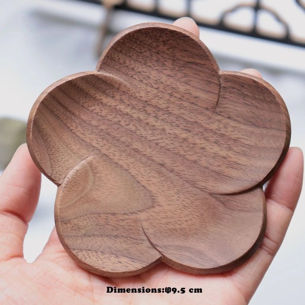 Wood Coaster Walnut Tea Coaster Heat Resistant Mat Wooden Drink Coffee Cup Pad for Kitchen Room Bar Decor Housewarming Gifts