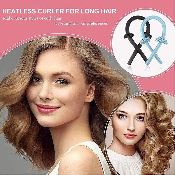 Heatless Hair Roller Curling Rod No Heat Silk Curls Ribbon Hair Rollers Sleeping Soft Headband Lazy Curler Silk Curling Wand