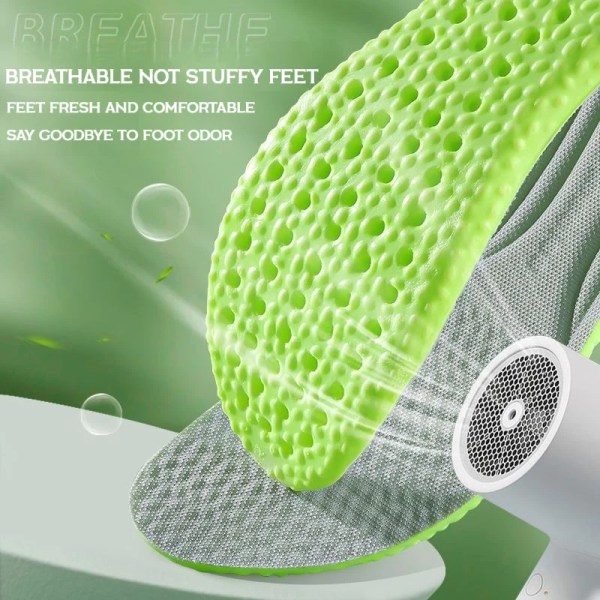 Sport Shoe Insoles Sweat Absorption Deodorizing Insole Plantar Fasciitis Insoles for Feet Man Women Running Orthopedic Shoe Sole