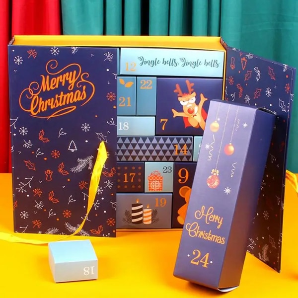 Christmas Advent Calendar Gift Boxes 24 Days Countdown Calendar Gift Wrap Fillable Empty Cardboard Number Boxes Christmas Gifts
