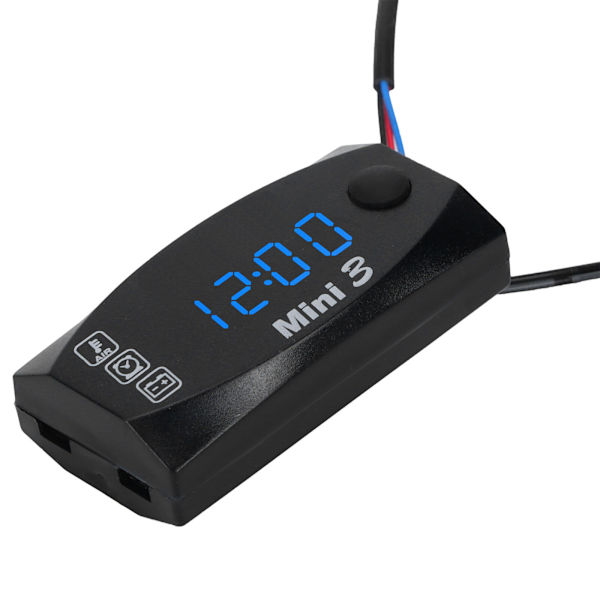 Blue Light 3 In 1 Waterproof LED Electronic Meter Motorcycle Digital Time QT