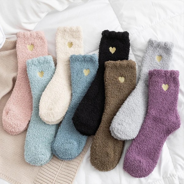 Thickening Women Winter Warm Woolen Socks Lovely Casual Plush Keep Warm Sleep Home Floor Sock Coral Fluffy Feet Warmer Accessary
