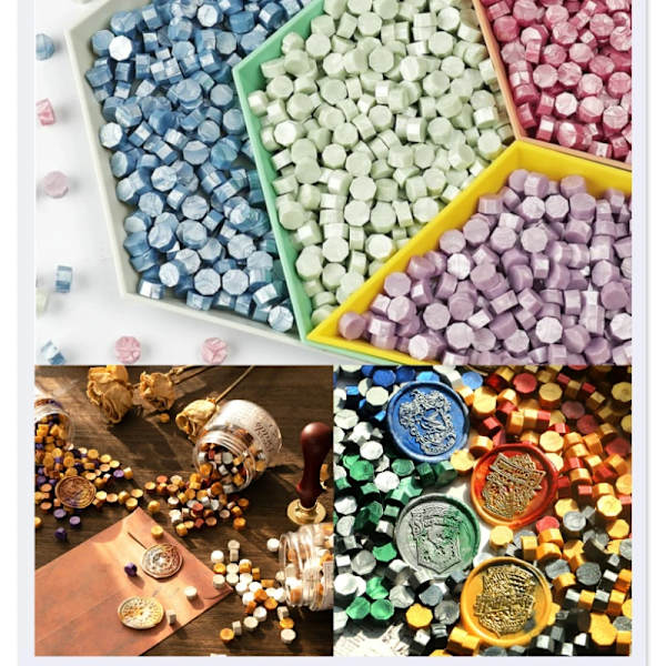 100 Pcs Ber Bag Sealing Wax for Lacquer Stamp Scrapbook Decoraion DIY Craft Stamp Decotaion Invitation Card Wax Particles