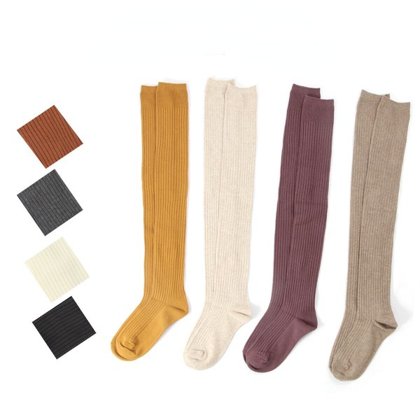 5 Pairs of winter Ladies solid color casual cotton odor-proof stockings