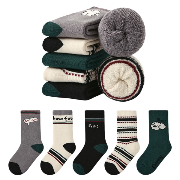 5pairs  Stockings Fashionable New Pattern Simple Warm And Comfortable Socks For Autumn