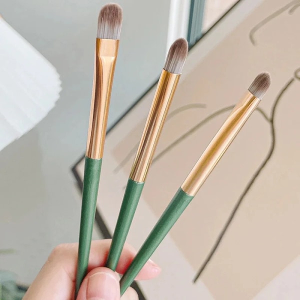 3PCS Eye Shadow Detail Brushes Soft Eyebrow Lying Silkworm Multifunction Makeup Brush Set Beauty Eyes Cosmetic Tools