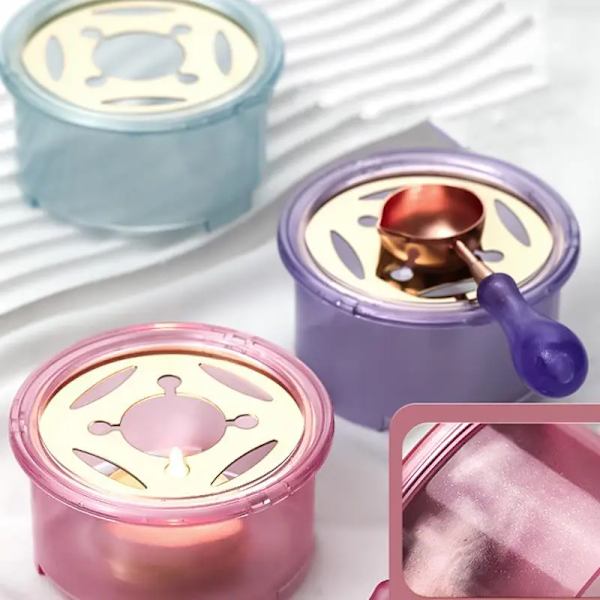 Crystal Dream Bubble Lacquer Furnace Stove Pot Wax Spoon Handle Set For Scrapbooking Envelope Seal Stamp Invitation Stamp Craft
