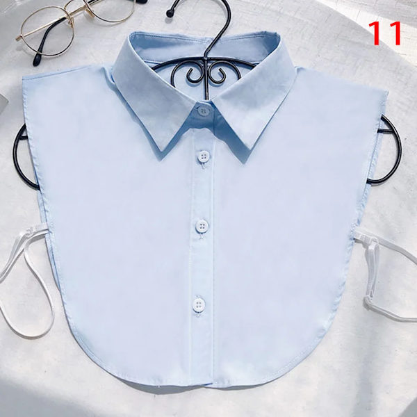 Shirt Fake Collar Detachable False Collar Lapel Blouse Top Cute Ruffles Lace Splicing Button Down Women Clothes Accessories