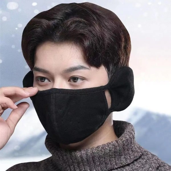 Fashion Winter Cold-proof Earmuffs Fleece Mouth Cover Warm Masks Ear Warmer Breathable Windproof Mouth Cover Outdoor Earlap