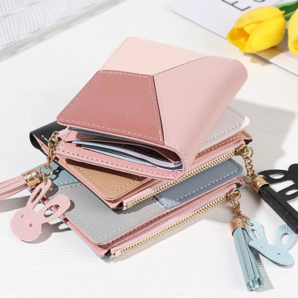 Women's Wallet PU Leather Women's Wallet Made of Leather Women Purses Card Holder Foldable Portable Lady Coin Purses