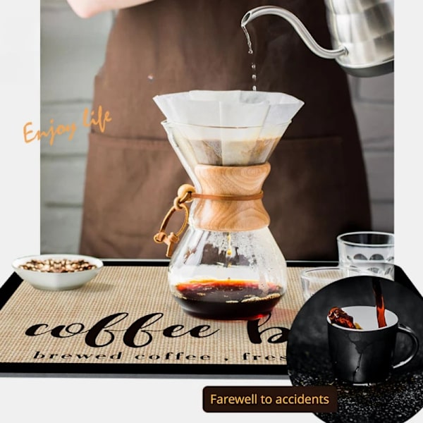 Coffee Machine Absorbent Mats Kitchen Dishes Bar Draining Mats Water Coasters Dining Table Countertop Non-wash Insulation Mat